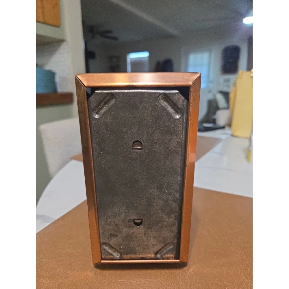 vintage Dripcut Starline copper-toned napkin holder 1960s, 1970s